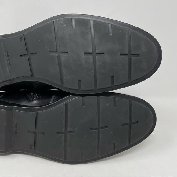 Mezlan Black Leather Burnished Calfskin Hybrid Hi Top Lace Up Ankle Boots men 10 - Picture 10 of 16